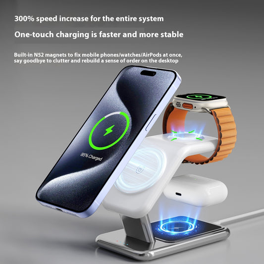 Wireless Charger Bluetooth Speaker Multifunctional Night Light Mobile Phone Holder