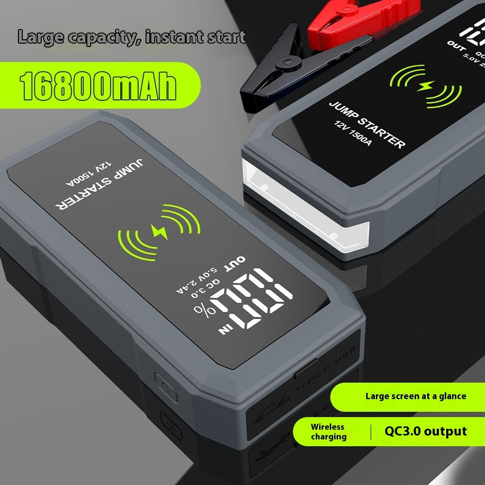 Wireless Charger Large Screen Automobile Emergency Start Power Source 12V