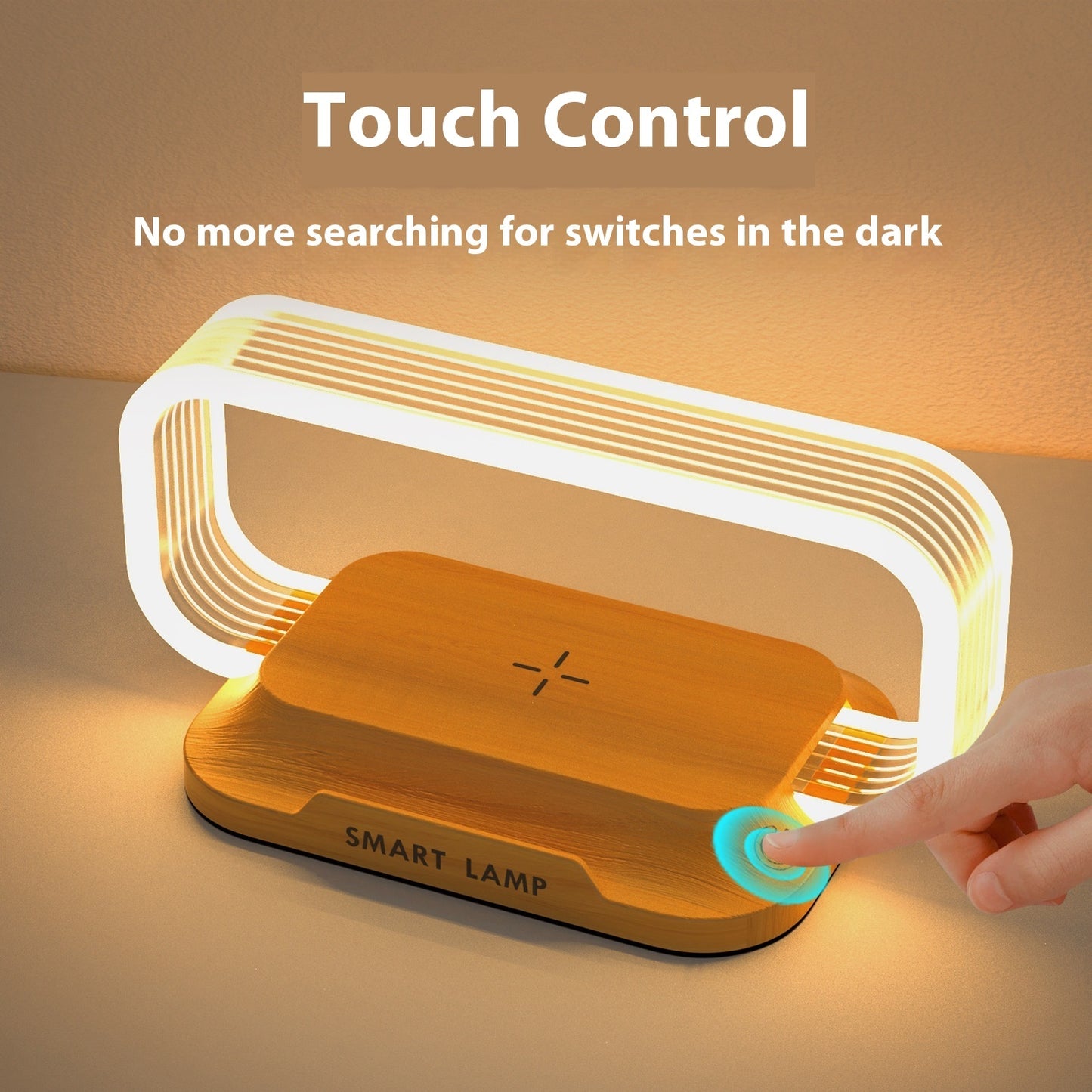 10W Mobile Phone Charging Touch Dimming Indoor Wireless Charger Small Night Lamp