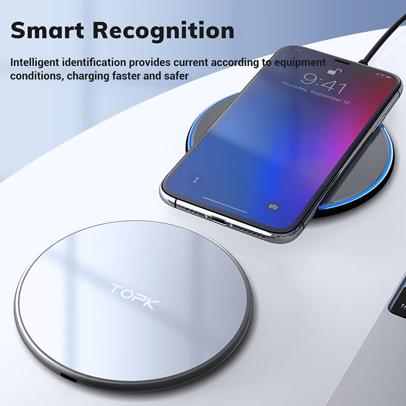 Desktop ultra-thin aluminum alloy wireless fast charging