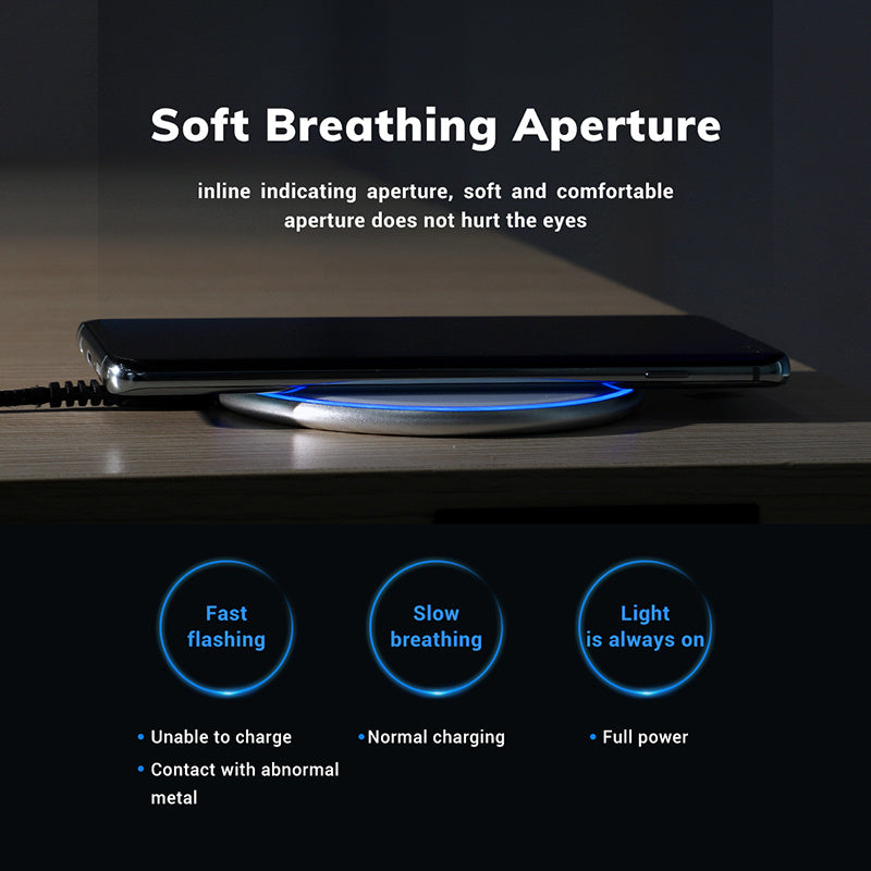 Desktop ultra-thin aluminum alloy wireless fast charging