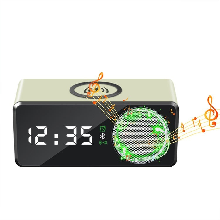 Digital Clock Alarm Clock Bluetooth Amplifier Rack Multifunctional Six-in-one Wireless Charger