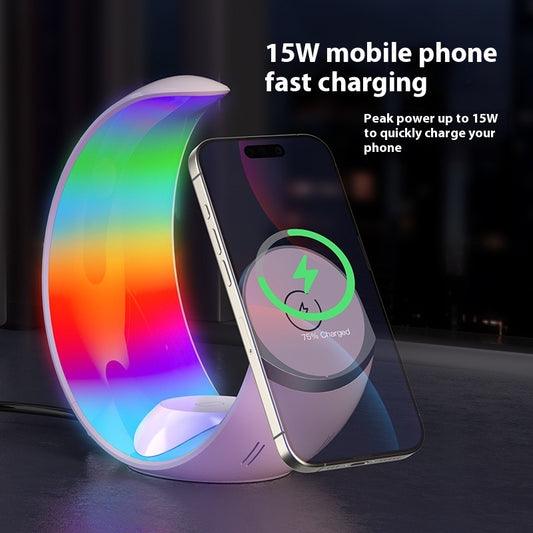 Small Moon Light Magnetic Three-in-one Wireless Charger