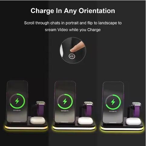 Best Selling Wireless Charging Phone Charger Wireless Base Qi Wireless Charger 3-in-1