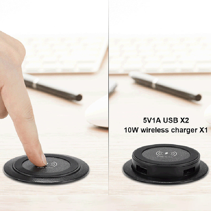 3-in-1 Multi-function Hidden USB Desktop Wireless Charger