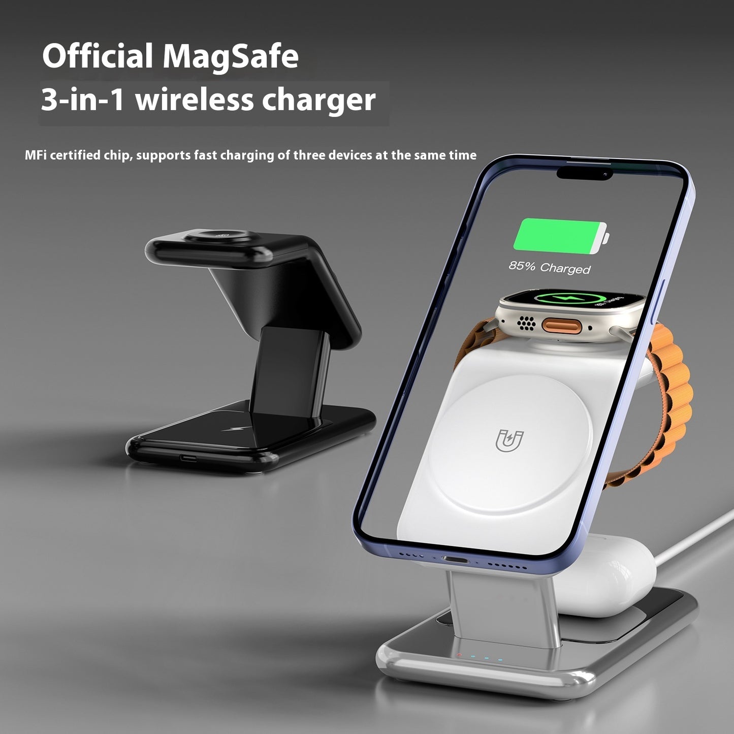 Wireless Charger Bluetooth Speaker Multifunctional Night Light Mobile Phone Holder