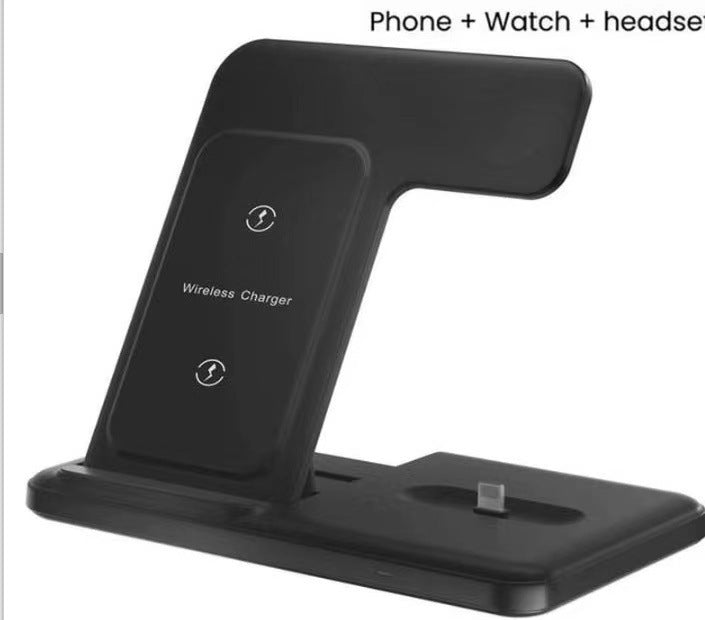 Vertical Bracket Fast Charging Base Three-in-one Wireless Charger